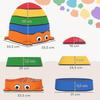 5PCS Sensory Stepping Stones for Toddlers, Frog-Shaped Kids Stepping Stones Set with Anti-Slip Edging for Ages 2-8