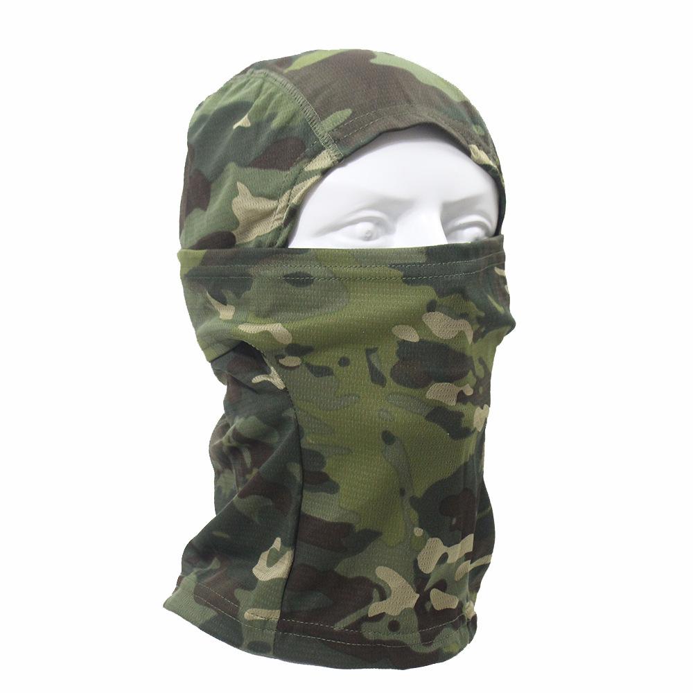 Camouflage Rundkrempenhut & Sturmhauben-Set: Sonnenschutz für den Sommer-Bergsteigen