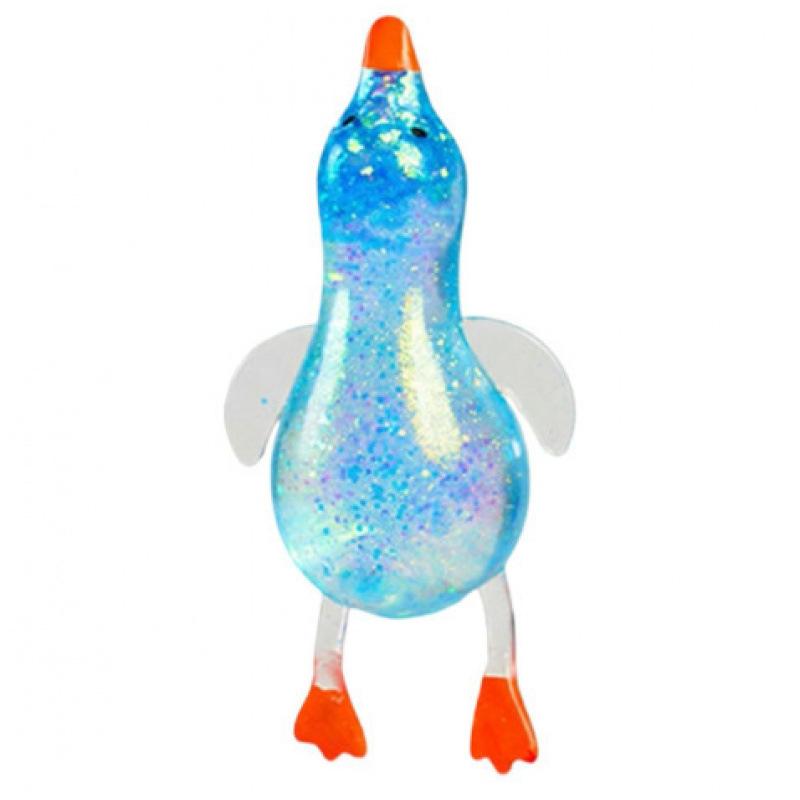 Glitter Duck Squishy Toy, Slow Rising Stress Relief Squeeze Toy For Adults, Fidget Sensory Toys For Anxiety, Party Favors, Birth
