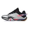 Li Ning Youth Badminton Series Shock Absorbing Breathable Wear Resistant Non Slip Low Top Running Shoes Kids Sneakers Black White AYAR036-1