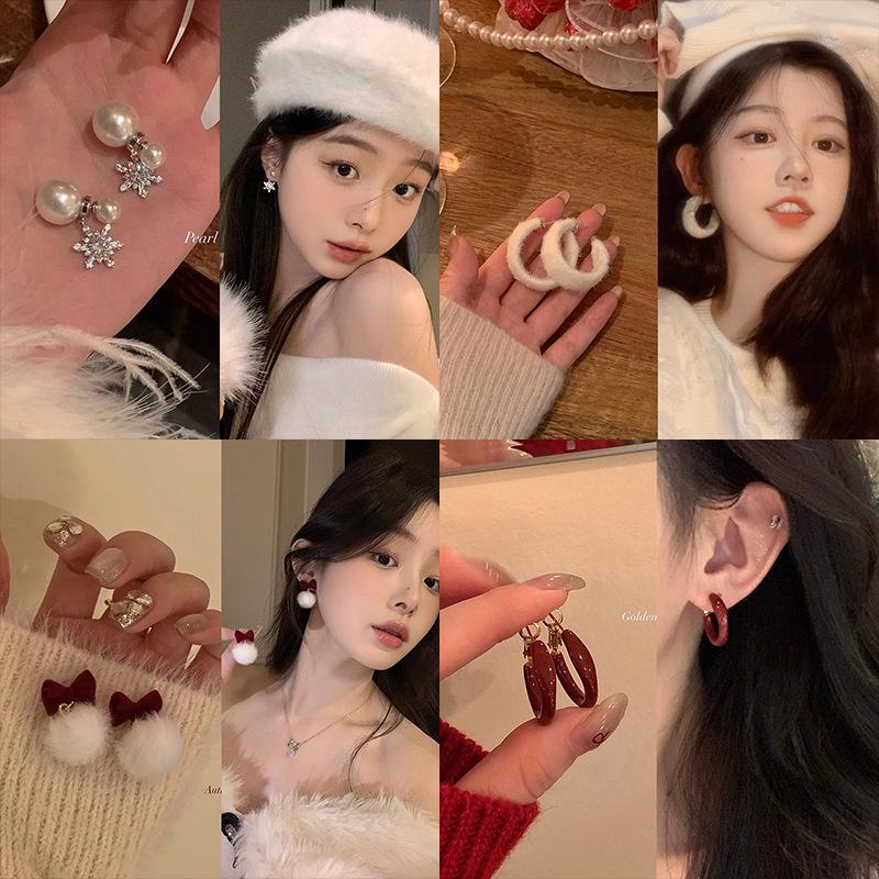 S925 Silver Needle Pearl Flower Earrings for Women - Luxury, Fashionable Korean Style