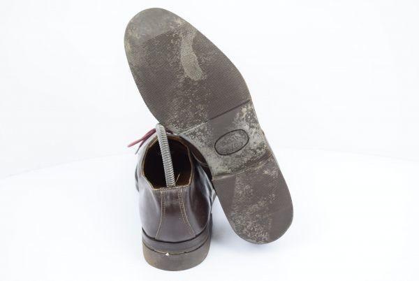 Rare Vintage DELTA European Service Shoes Officer 25.0 Dark Brown Dress Shoes(USED)