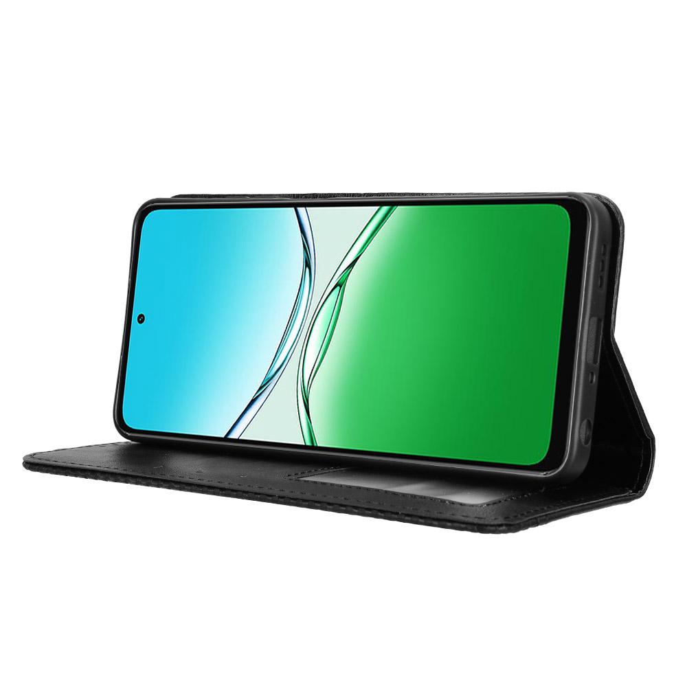 For Oppo A5 4G Leather Case Wallet Stand Retro Texture Phone Cover