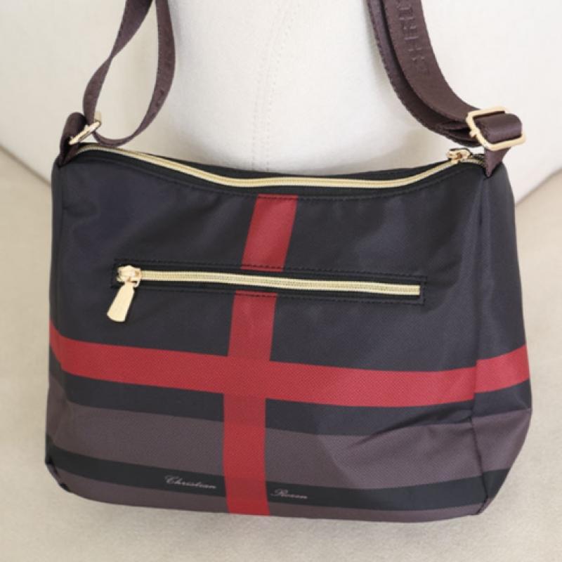 Shiz Madam Ultra Lightweight Check Multi Pocket Crossbody Bag A42433