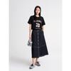 Women's Relaxed Embroidered Sequin Cotton T-Shirt