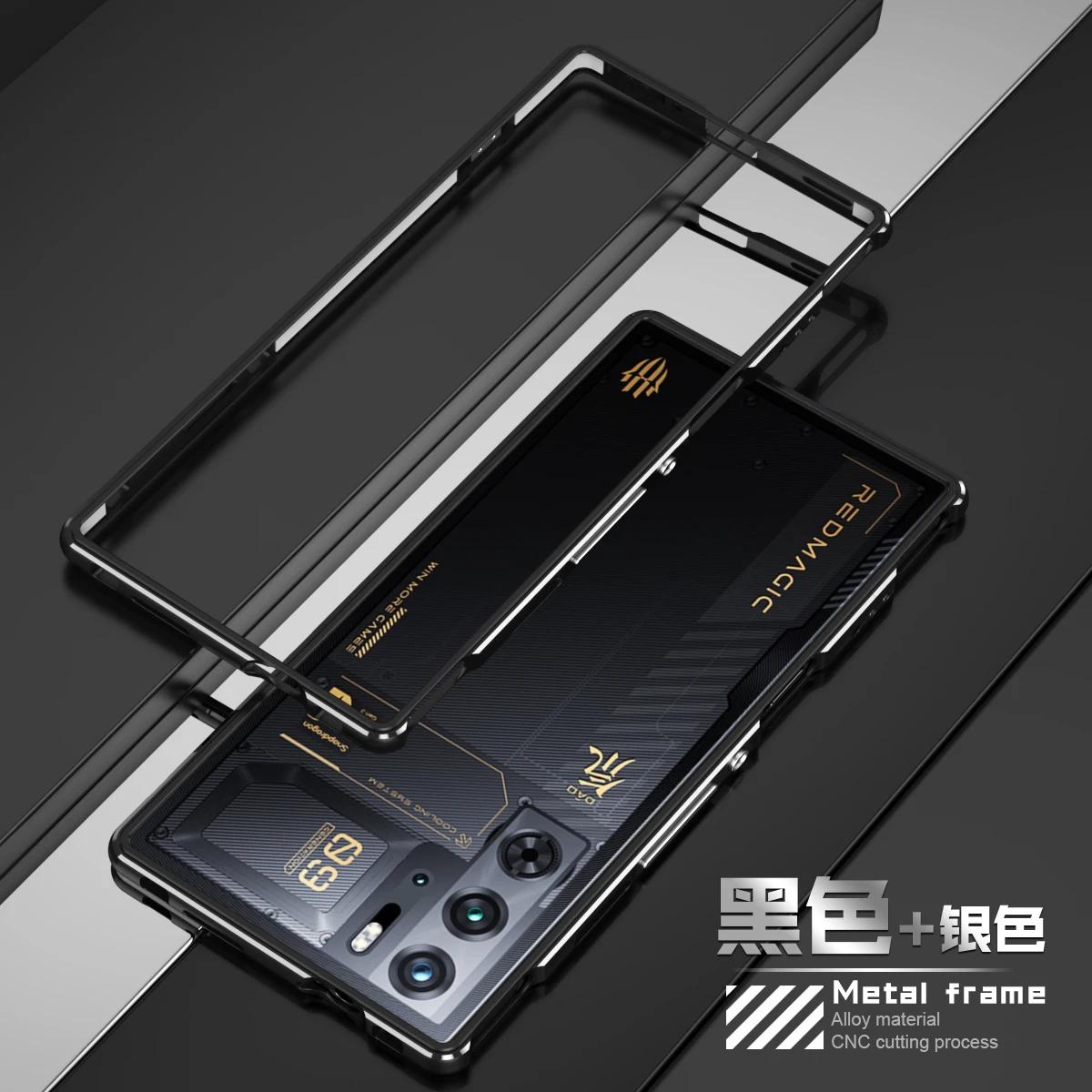 

Чохол для ZTE Nubia Red Magic 9 Pro plus Titanium Metal алюмінієвий сплав Бампер для Red Magic 8 7 7s Pro Frame Protector Cover Red Magic 7 чорний