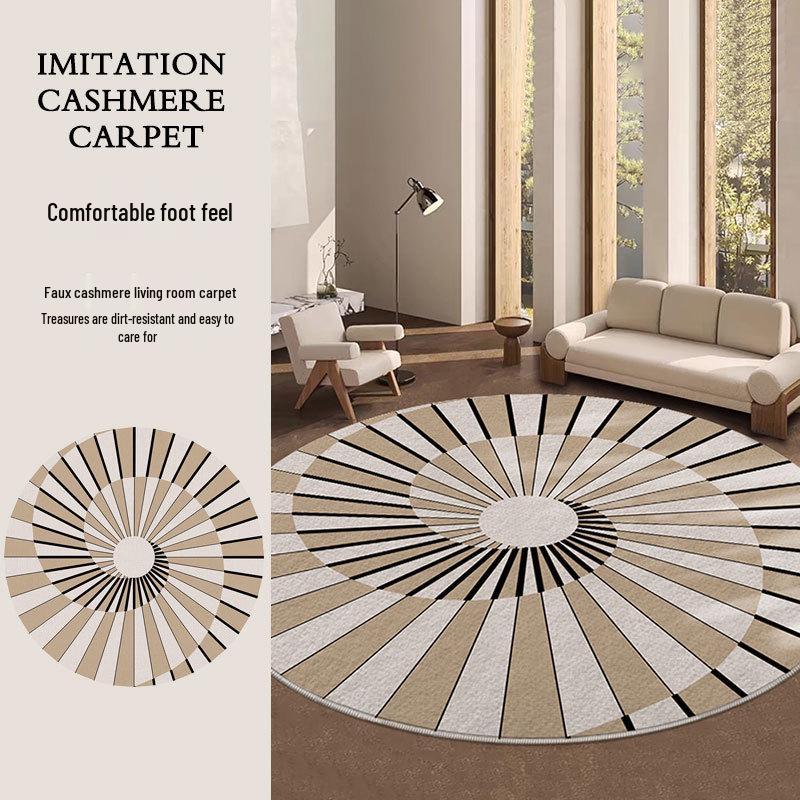 Koberec ve stylu Wabi-Sabi odolný proti nečistotám z imitace kašmíru pro snadno udržovatelný obývací pokoj a ložnici.