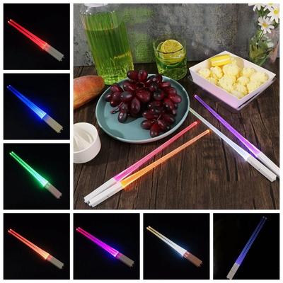 1pair Colorful Light Up Chopsticks LED Glowing Chop Sticks Flashing Wands  Party Supplies
