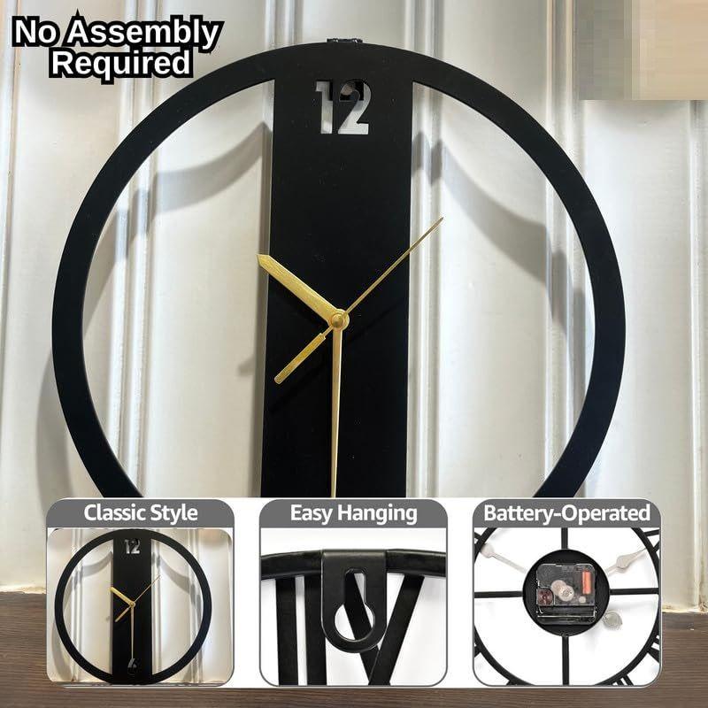 Stylish Modern Classic Design Wall Mount Clocks | Elegant 12-Inch Wall Hanging Timepiece for Home, Office, Living Room, Bedroom Decor (Modern Design)