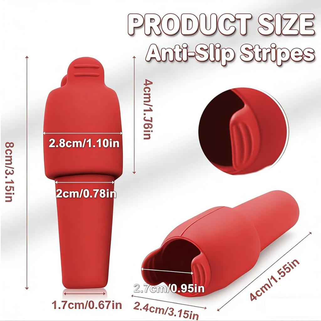 Wine Stopper Airtight Heat Resistant Reusable Topper Silicone Bottle Stopper for Champagne Kitchen Bar Christmas Stocking