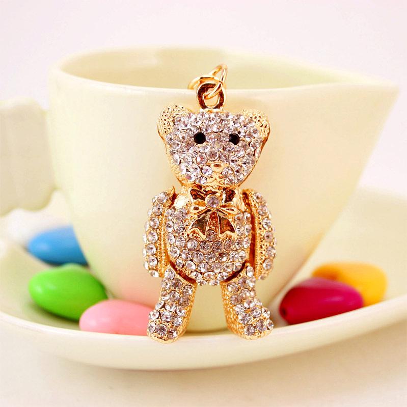 Coolxi Jewelry Little Bear Cartoon Keychain Women's Bag Accessory, Metal Pendant Keyring