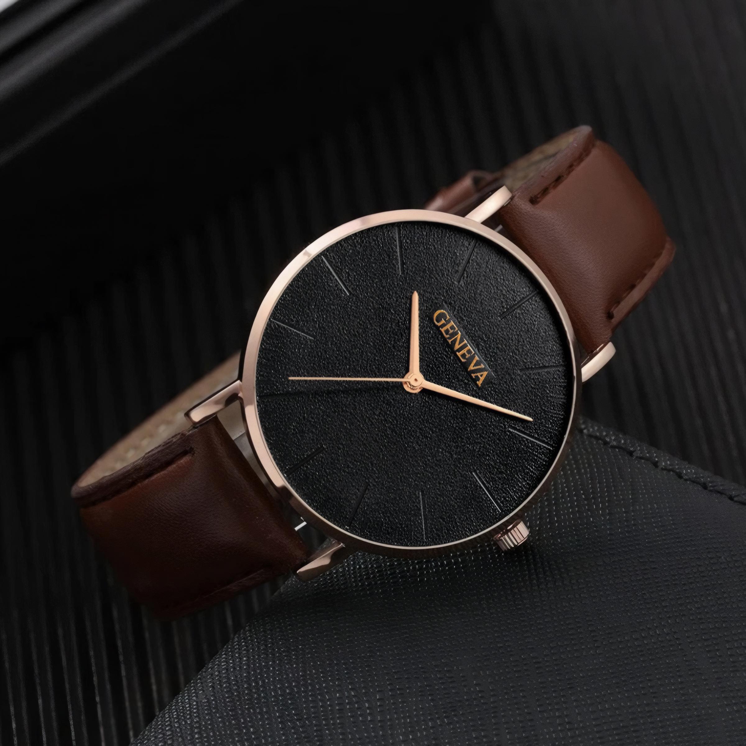 1pc-Fashionable Quartz Watch, Suitable for Daily Wear, Gatherings, and Giving Gifts To Friends and Family коричневый