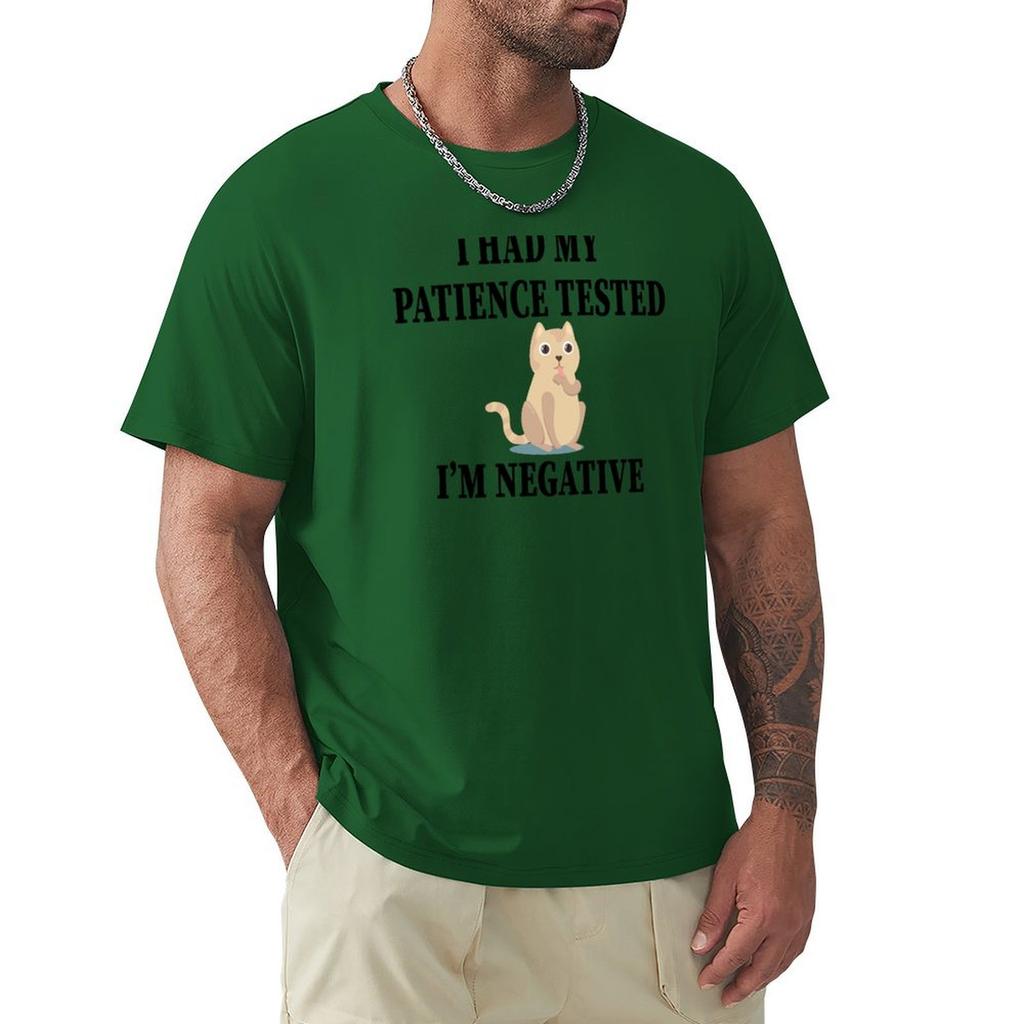 My Patience Tested I'M Negative T-Shirt Graphics Plus Size Clothes Aesthetic Clothes Baggy Shirts T Shirts For Men