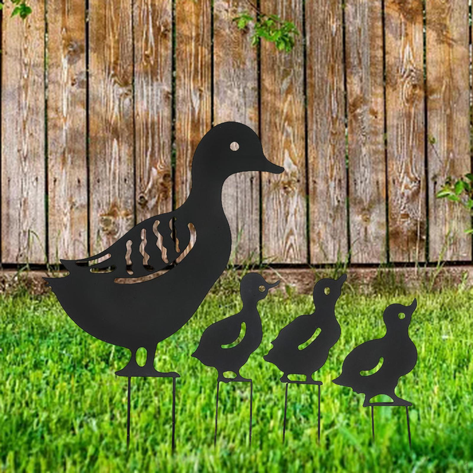 

Украшение: 4 шт., металлические утки для уличного двора Black6