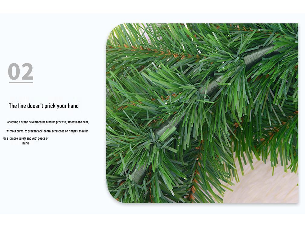 Christmas Glimmer: Garland Set for Tree, Window, and Fireplace with Flocked Leaf Ornaments