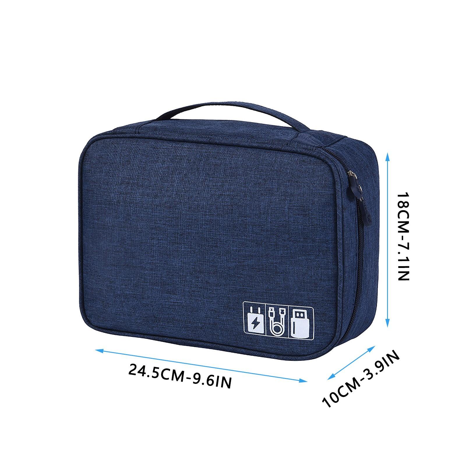 

(SU)Электронный органайзер для путешествий, универсальный кабельный органайзер, сумка для шнура, электроника One size тёмно-синий