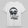 Men's Oversize T-shirt With Cool Headphone Art Graphic Unisex Cotton Tops USA