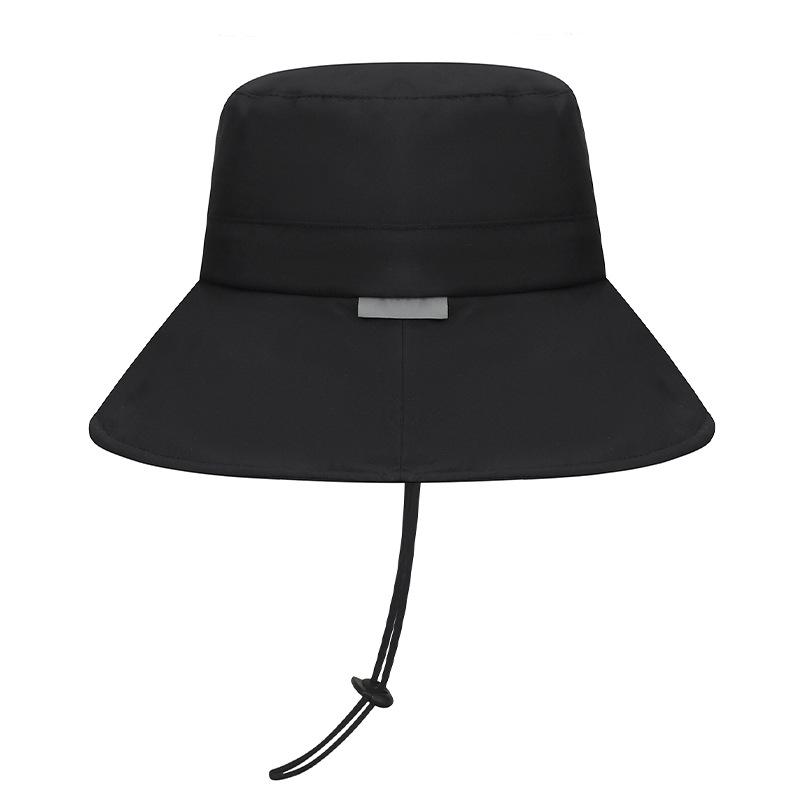 New Waterproof Reflective Bucket Hats For Women Men Outdoor Drawstring Cap Panama Sunhat Hiking Fishing Hat Fisherman Caps