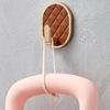 Adhesive Bathroom Hooks Waterproof Rhombus Design Hook Wall Mounted Hanger Hooks