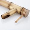 Brass Bamboo Shape Faucet Deck Mounted Hot and Cold Water Basin Faucet Single Handle Anti-corrosion Vanity Faucet Kitchen
