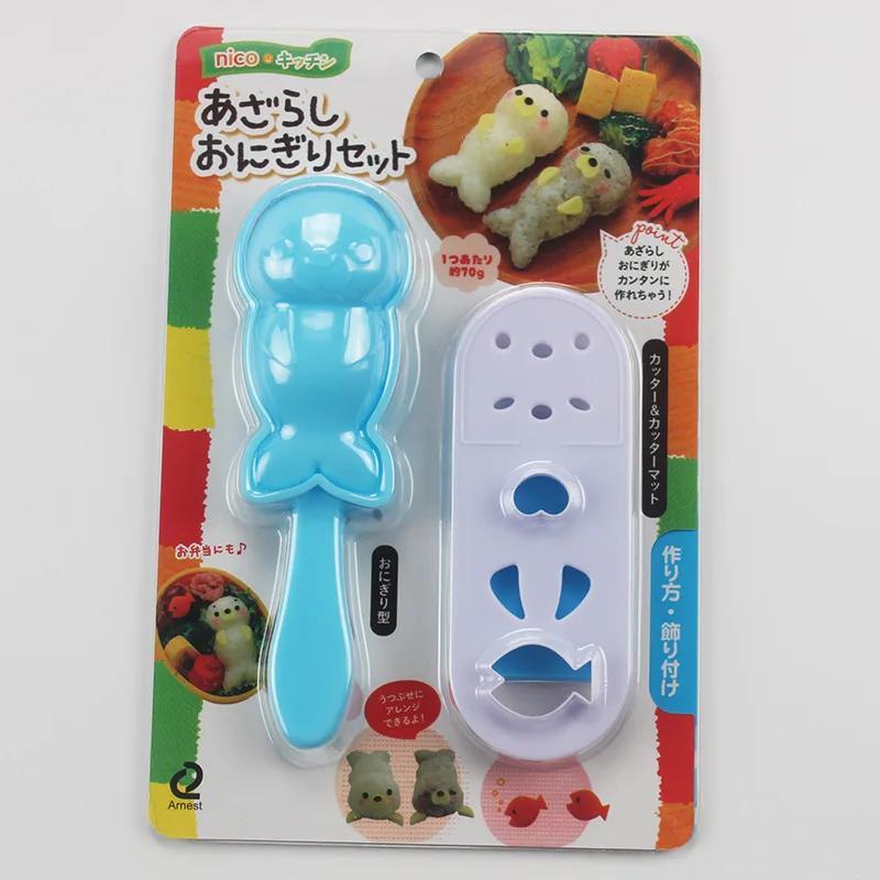 1Set Cute Smile Cat Sushi Rice Mold Decor Cutter Sandwich DIY Tool Japanese Rice Ball Christmas Tree Halloween Pumpkin Molds