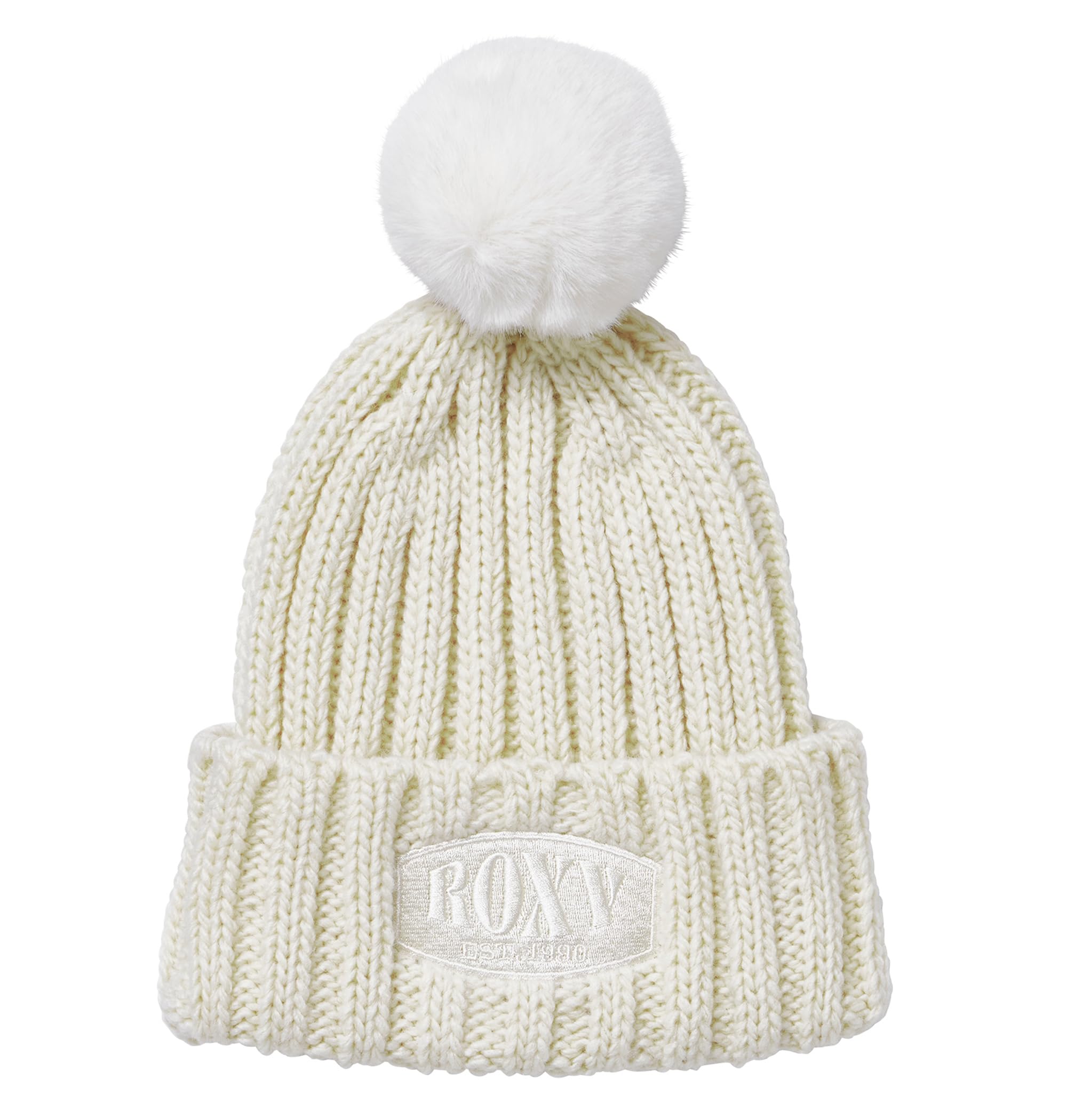 

Roxy Ribbed Beanie OWT Women s Eco-Fur (RBE234308)