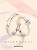 S925 Silver Couple Rings for Men & Women: Japanese & Korean Style Love Heart Matching Rings, Perfect for Proposals and Romantic Gifts.