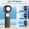 Multifuntional LED Display Fan Efficient Cooling Fan Quiet Powerful Fan 3000mAh Battery ABS Texture for Outdoor Travel