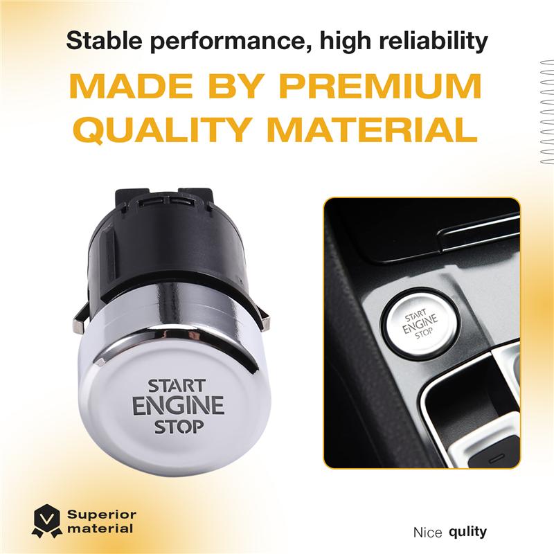 A75F-Engine Start Switch Car Ignition Stop Start Button Switch One Button Start Switch 5NG959839A For VW Tiguan 2016-2024