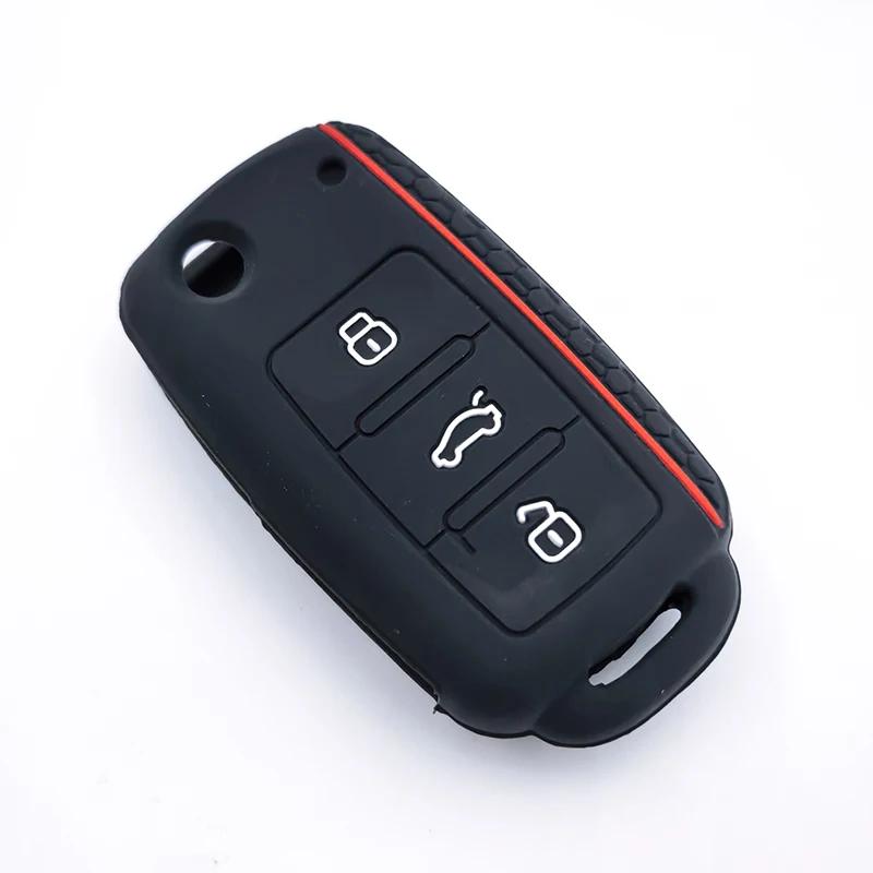 New Silicone Cover Case Protect Car Key Shell for Volkswagen Polo Passat B5 Golf 4 5 6 MK5 MK6 Eos Bora Beetle TSI Accessories