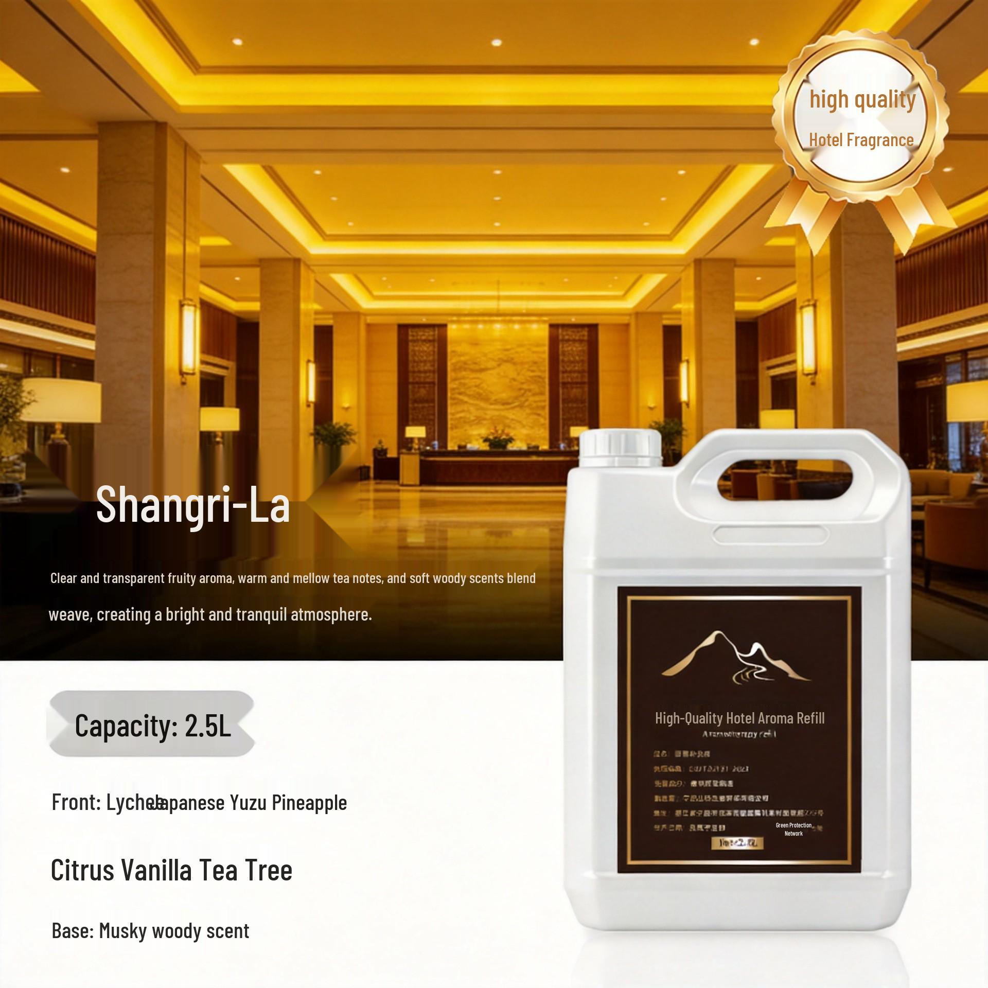 Zen Tea Hotel Aroma Refill: Long-lasting Five-star Indoor Fragrance Essential Oil for All Seasons. 5kg Large Refill/Healthy Breathing/Brand Scent