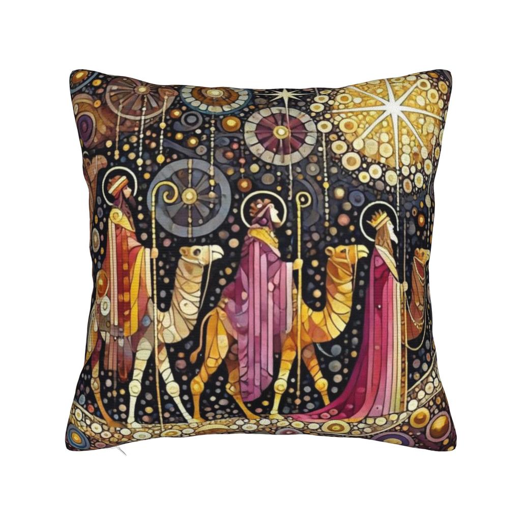 Seat Decorations Día de los Reyes Magos Epifanía Three kings Pillowcases Accessories Pillow Cover Zippered Multi Size