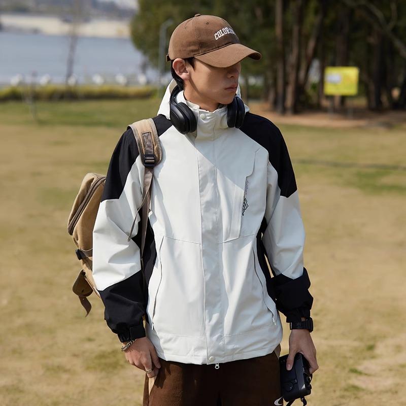 Mountain Couple Jacket Men's and Women's Three-in-one Removable Two-piece Set Custom Windproof and Waterproof Outdoor Trendy Jacket