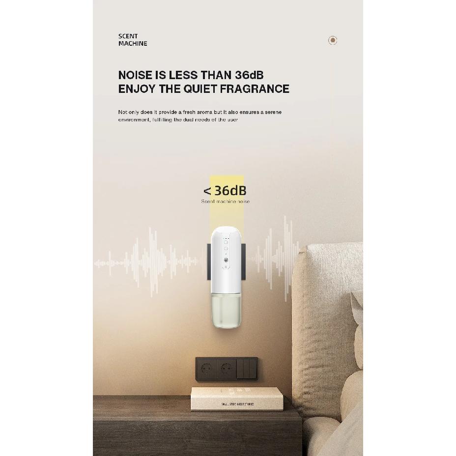 TEABLUM 100m³ Smart Automatic Air Freshener Plug in Diffuser Hotel Scent Diffuser for Home and Toilet 150ml Fragrance Diffuser