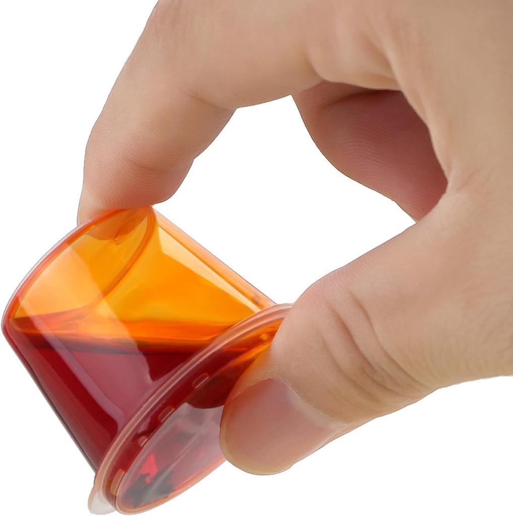 100 Dressing PP-Sauce mit Klappdeckel Sojasauce Mini-Gewürze Take-Away Mini-Einwegbecher mit durchscheinenden Bechern für den gewerblichen Gebrauch, Spritzgegossen
