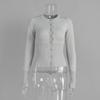 Fall Winter New Women's Slim Fit Knitted Long Sleeve Cardigan Base Sweater, European American Style