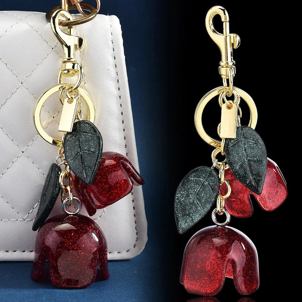 Pingente de bolsa de flor de cristal, o chaveiro de rosa mais vendido, acessório de bolsa de flor com borla para mulheres