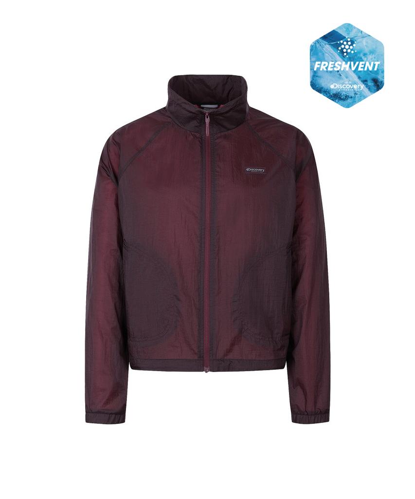 Discovery Expedition Women'S Freshvent Ultra-Light High-Neck Windbreaker (D/Wine)