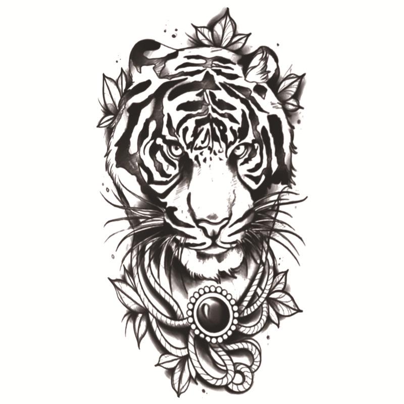 Waterproof Full Arm Mermaid Tattoo Sticker - Creative & Colorful Design 114*210mm