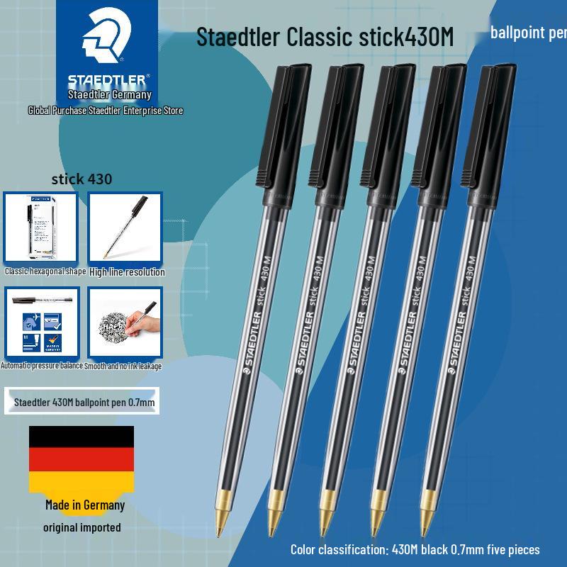 German Warrior Armor Ballpoint Pen - Classic Stick 430, 0.5/0.7mm, Red/Blue/Black Ink