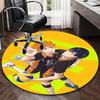 1pc Haikyuu! Anime Volleyball Round Carpet Office Chair Mat, AntiSlip Rug for Home Decor, Seasonal Gift, Suitable for Office, Living Room