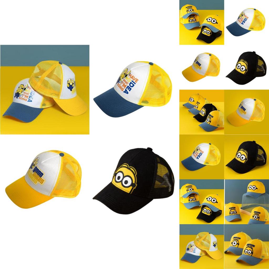 Cute Embroidered Minions Baseball Cap For Kids Soft Cotton Material