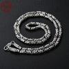 New Fashion S925 Silver Necklace for Men Retro 6MM Thick Six-Character Mantra Trendy Personality Jewelry