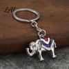 Animal Decorative Accessory Zinc Alloy Elephant Keychain Car Key Ring Holder Lightweight Keychain Pendant Handbags Backpacks Charm for Men