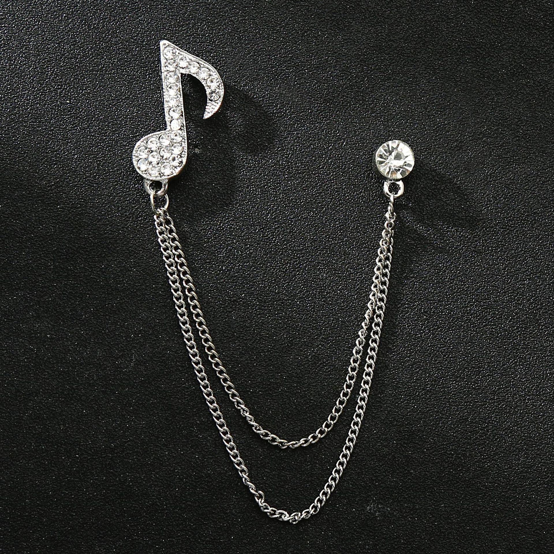 

Набір чоловічих значків на лацкан костюма в корейському стилі з брошкою-короною, ланцюжком і корсажем у вигляді зірки