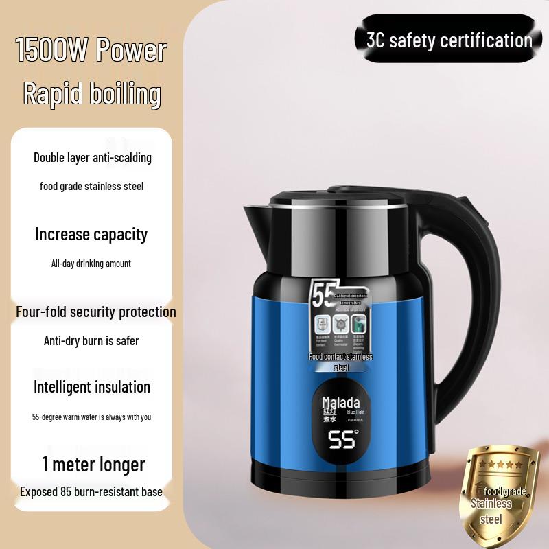 Wanlida 2025 Electric Kettle: Automatic Power-Off, Large Capacity, Insulated Boil, Household Use