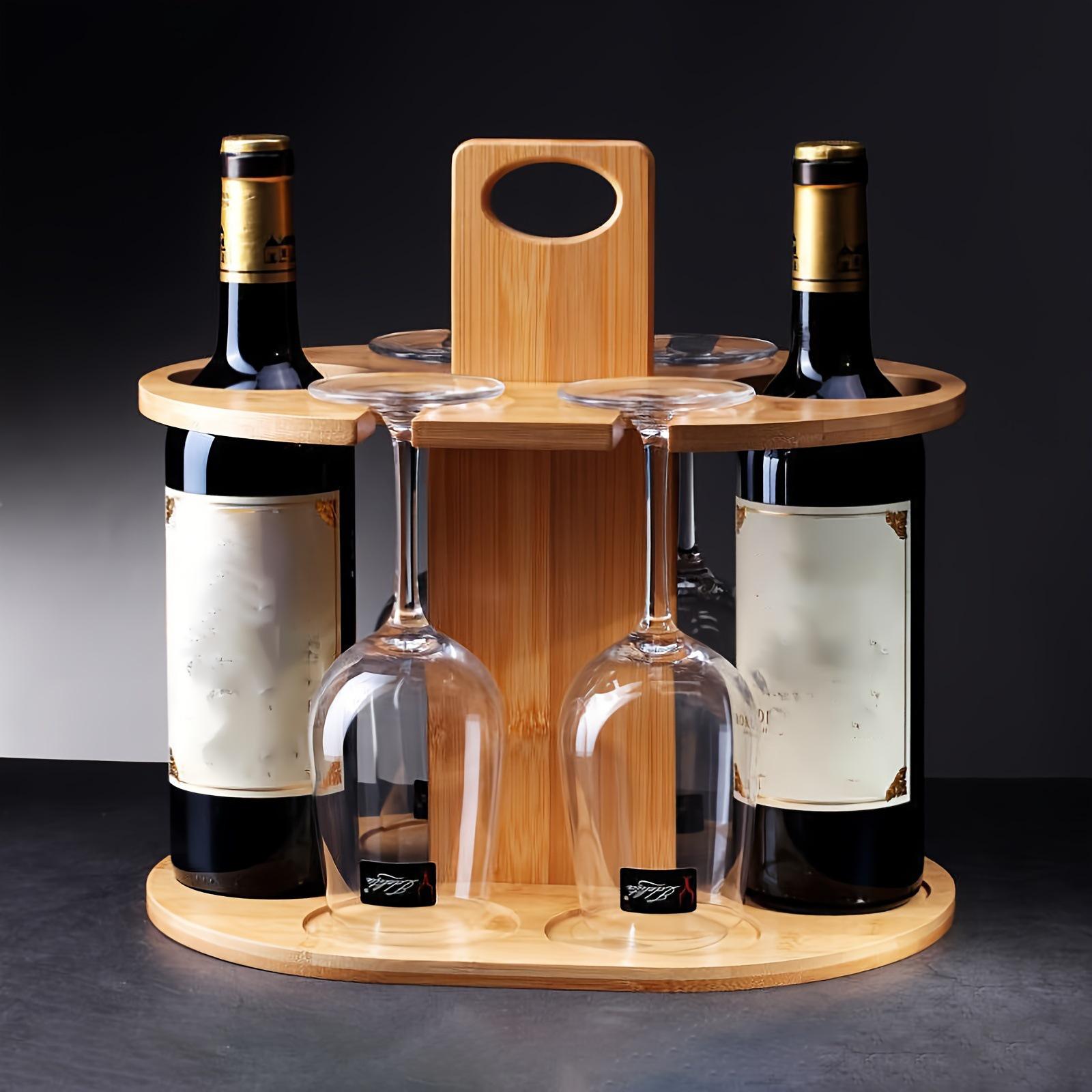 

Bamboo Wine Rack & Hanging Stemware Holder
