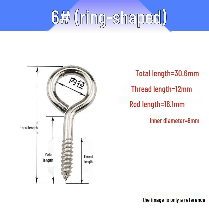 Nickel-Plated Self-Tapping Eyelet Hook Screw