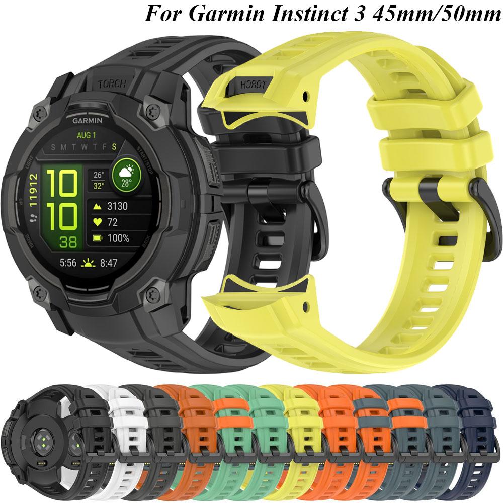 Cinturino Ufficiale in Silicone Per Garmin Instinct 3 Amoled 50mm 45mm Braccialetto di Ricambio per Garmin Instinct 3 Solar 45mm 50mm