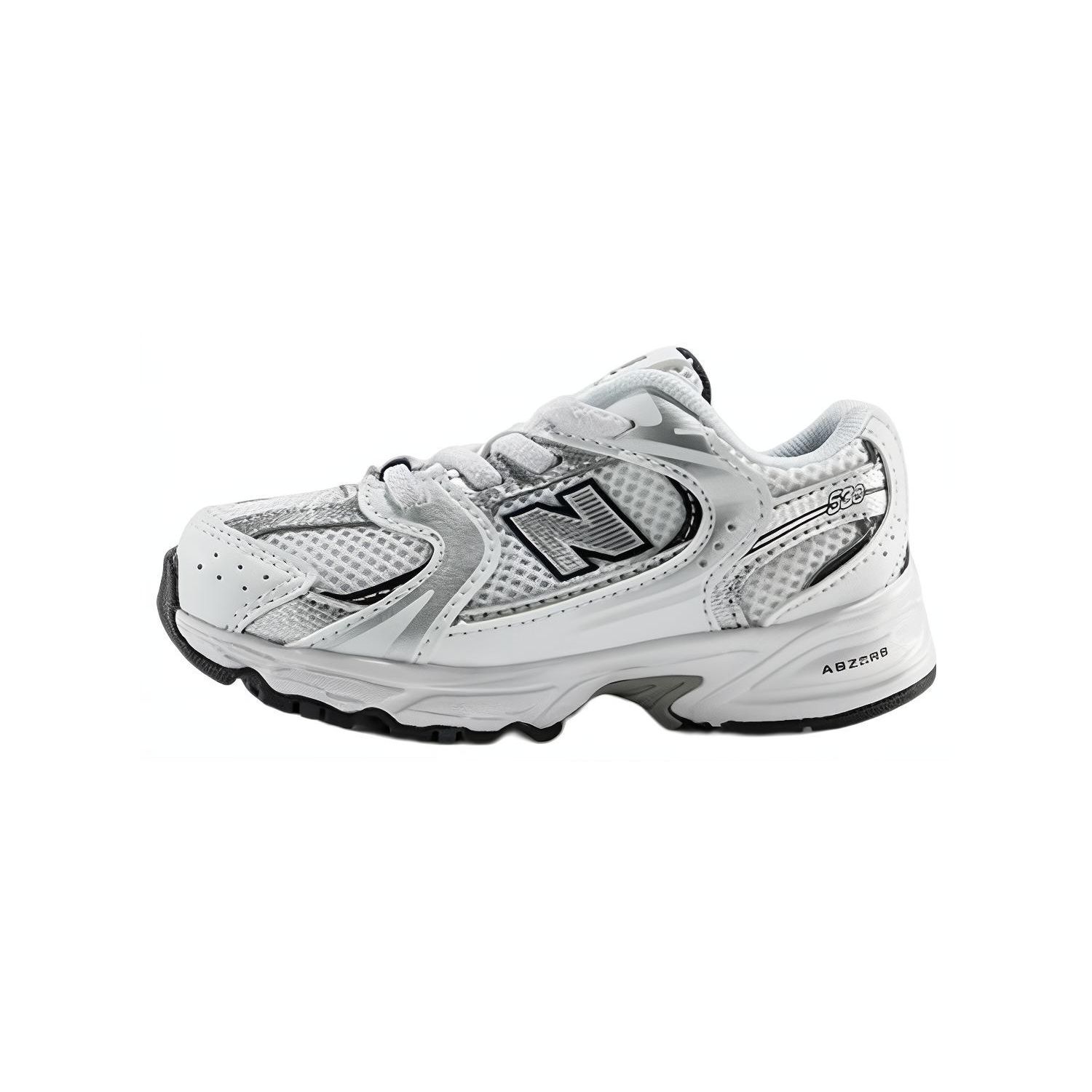 

New Balance NB 530 Удобные Универсальные Прочные Низкие Кроссовки для Бега Детские Кроссовки Серебристо-Белые IZ530SB1 23.5
